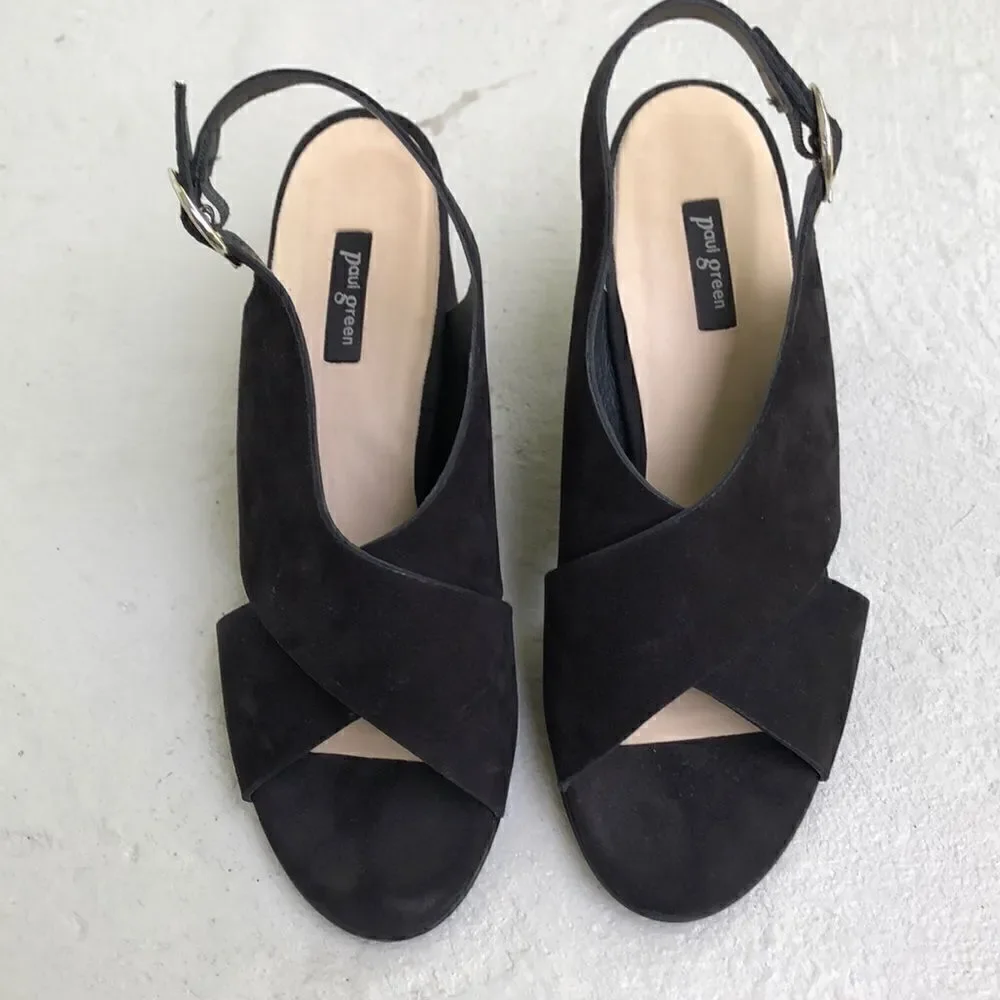 Paul  Green chunky heel sling backs